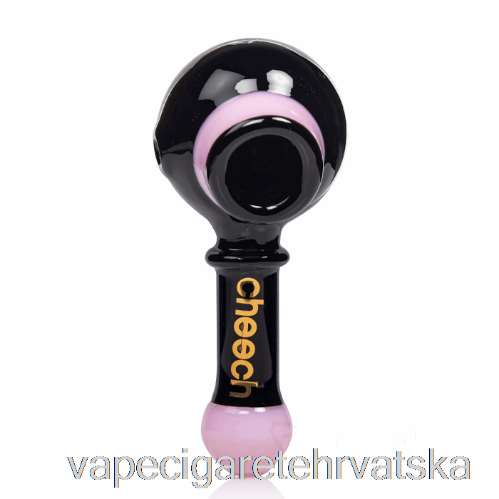 Vape Cigarete Cheech Staklo Dual Spoon Pipe Crno/ružičasto